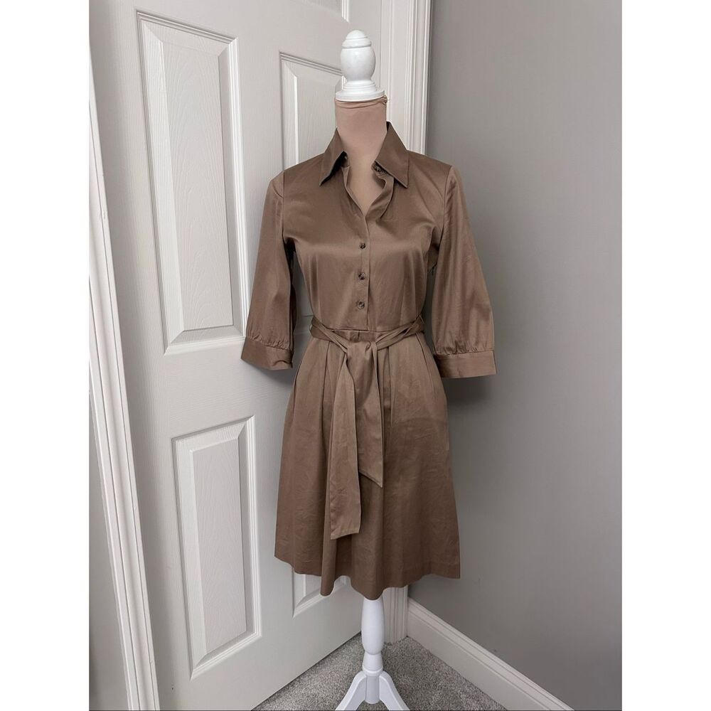 INC belted shirt dress